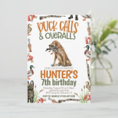 Uitnodiging voor eendenjacht op verjaardag (Staand voorkant)