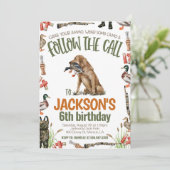 Uitnodiging voor eendenjacht op verjaardag (Staand voorkant)