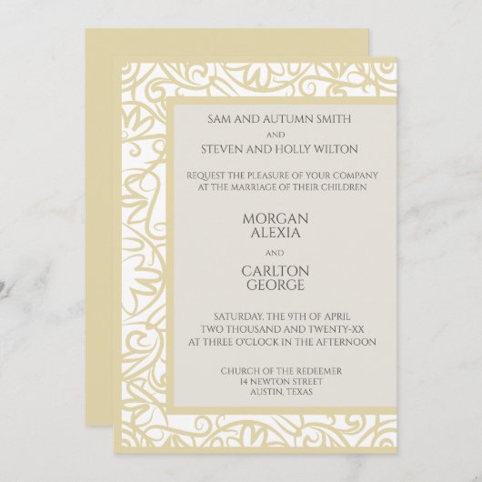 Uitnodiging voor eender welke gebeurtenis of geleg (Voorkant / Achterkant)