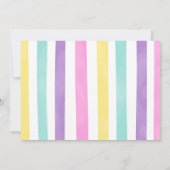 Uitnodiging voor eenhoorn verjaardagsfeestje foto (Achterkant)