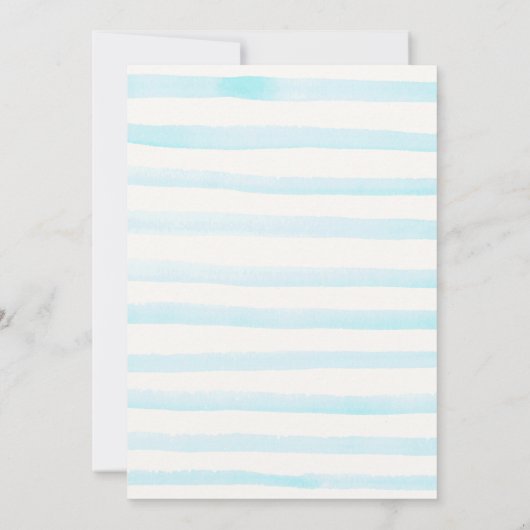 Uitnodiging voor eenhoorn zwembadfeest meisje zwem (Achterkant)