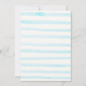 Uitnodiging voor eenhoorn zwembadfeest verjaardags (Achterkant)