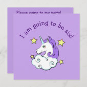 Uitnodiging voor eenhoornontwerp (Voorkant / Achterkant)