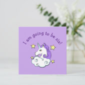 Uitnodiging voor eenhoornontwerp (Staand voorkant)