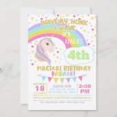 Uitnodiging voor eenhoornverjaardagsparade (Voorkant)