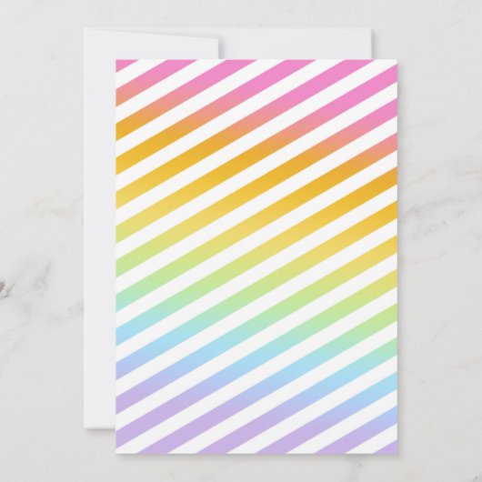 Uitnodiging voor eenhoornverjaardagsparade (Achterkant)