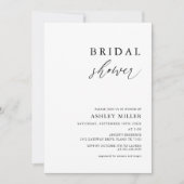 Uitnodiging voor eenvoudige bridal (Voorkant)