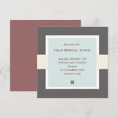 Uitnodiging voor eenvoudige en eenvoudige zakelijk (Voorkant / Achterkant)