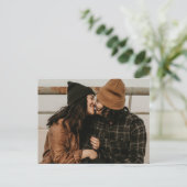 Uitnodiging voor eenvoudige huwelijksfeest op budg (Staand voorkant)