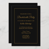 Uitnodiging voor eenvoudige, omhulde bachelorette (Voorkant / Achterkant)