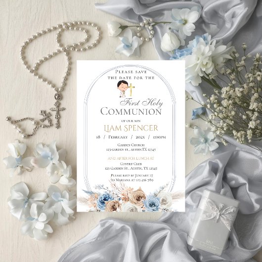 Uitnodiging voor Eerste Heilige Communie voor Jong