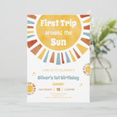 Uitnodiging voor Eerste Reis Rond de Zon (Staand voorkant)