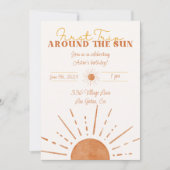 Uitnodiging voor eerste reis rond de zon (Voorkant)