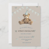 Uitnodiging voor eerste verjaardag (Voorkant)