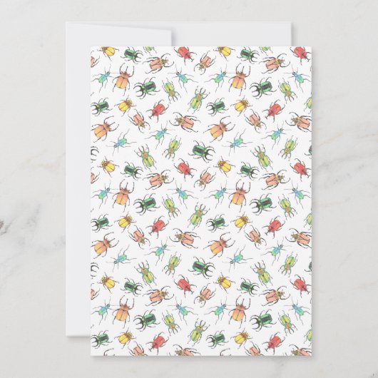 Uitnodiging voor Eerste Verjaardag Liefde Bugs (Achterkant)