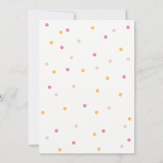 uitnodiging voor eerste verjaardag van meisje (Achterkant)