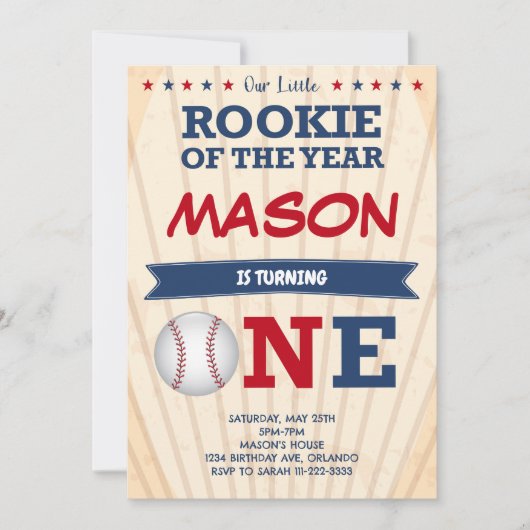 Uitnodiging voor eerste wedstrijd honkbal (Voorkant)