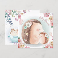 Uitnodiging voor egel-Baby shower
