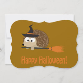 Uitnodiging voor egel Witch Halloween Party