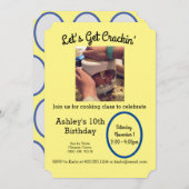 Uitnodiging voor ei-culinair kookfeestje (Voorkant / Achterkant)