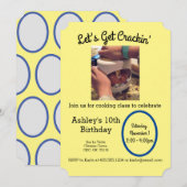 Uitnodiging voor Ei-Excellent Kookcursusfeest (Voorkant / Achterkant)