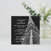 uitnodiging voor eiffeltoren (Staand voorkant)