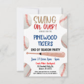 Uitnodiging voor Einde Seizoen Honkbalfeest (Voorkant)