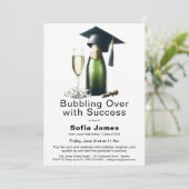 Uitnodiging voor eindexamen champagne viering (Staand voorkant)