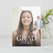 Uitnodiging voor eindexamen middelbare school (Staand voorkant)