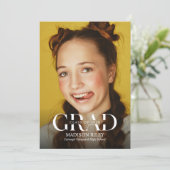 Uitnodiging voor eindexamen middelbare school (Staand voorkant)