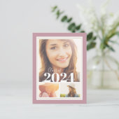 Uitnodiging voor eindexamenfeest met 3 foto's in m (Staand voorkant)