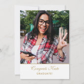 Uitnodiging voor eindexamenfeest met 5 foto's coll (Achterkant)