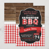 Uitnodiging voor eindexamenfeest met BBQ (Voorkant / Achterkant)