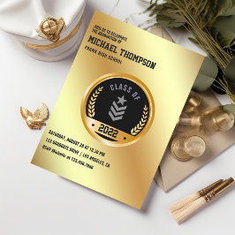 Uitnodiging voor eindexamenfeest met leger/militai