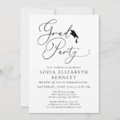Uitnodiging voor eindexamenfeest met moderne boogf (Achterkant)