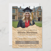 🎓Uitnodiging voor eindexamenfeest met QR-code en Kaart (Voorkant)