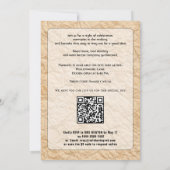 🎓Uitnodiging voor eindexamenfeest met QR-code en Kaart (Achterkant)
