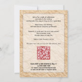🎓Uitnodiging voor eindexamenfeest met QR-code en Kaart (Achterkant)