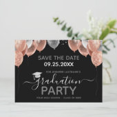 Uitnodiging voor eindexamenfeest om datum te reser (Staand voorkant)