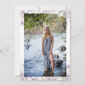 Uitnodiging voor eindexamenfeest, wilde bloemen ei (Achterkant)