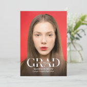 Uitnodiging voor eindexamenfoto middelbare school (Staand voorkant)