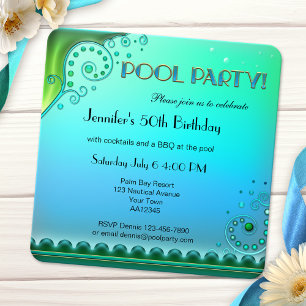 Uitnodiging voor Elegant Aqua Pool