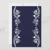 Uitnodiging voor Elegant Blue Photo Graduparty (Achterkant)