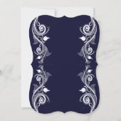 Uitnodiging voor Elegant Blue White Graduation Par (Achterkant)