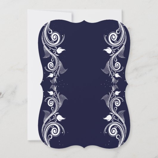 Uitnodiging voor Elegant Blue White Graduation Par (Achterkant)