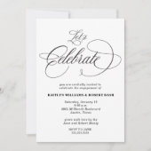Uitnodiging voor Elegant Calligraphy Engagement Pa (Voorkant)
