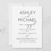 Uitnodiging voor Elegant Calligraphy Engagement Pa (Voorkant)