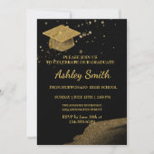 Uitnodiging voor Elegant Chic Afstuderen (Voorkant)