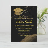 Uitnodiging voor Elegant Chic Afstuderen (Staand voorkant)