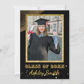 Uitnodiging voor Elegant Chic Afstuderen (Achterkant)